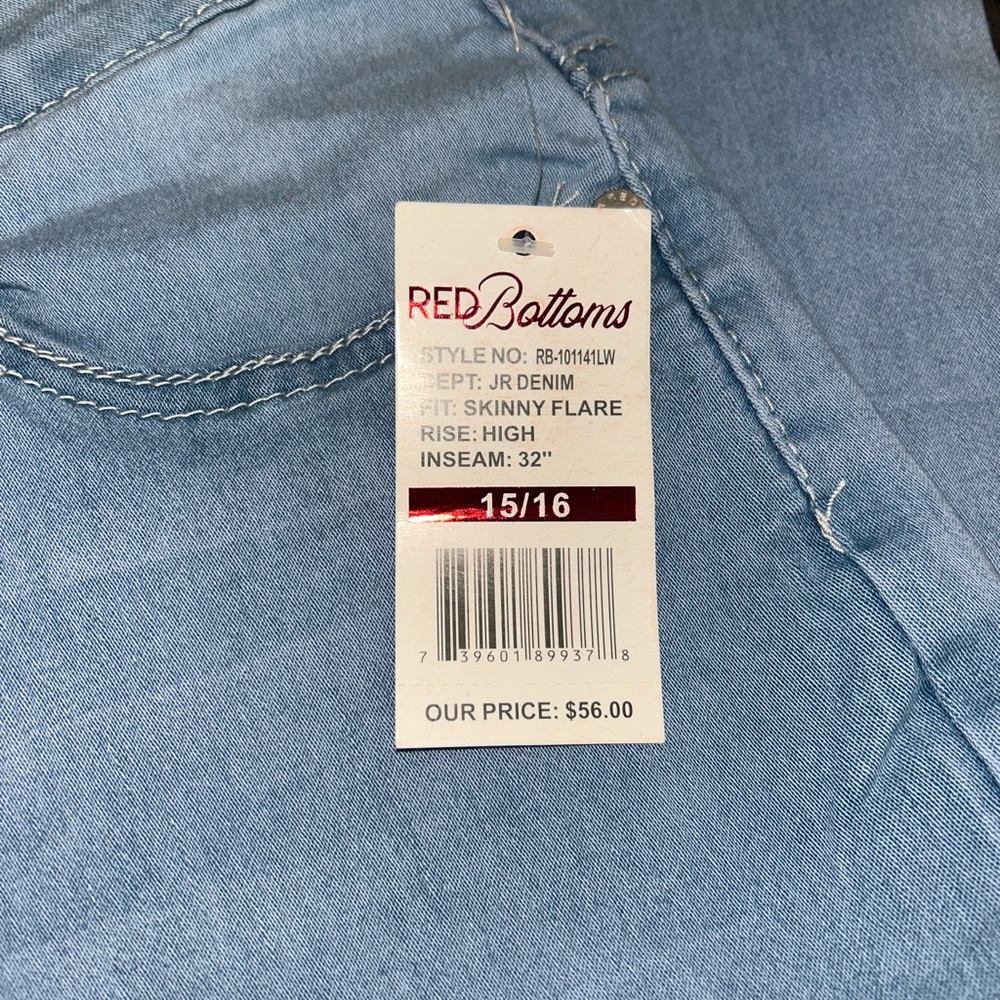 Blue High Rise Jeans - Picture 3 of 4